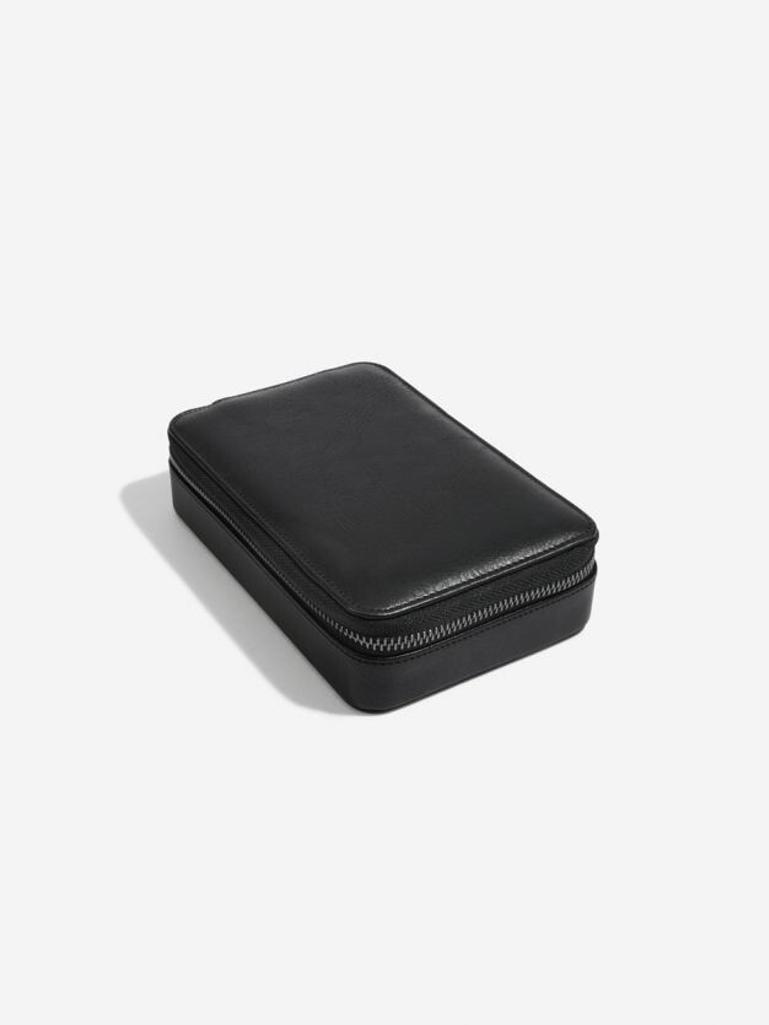 Black Travel Watch & Cufflink Box
