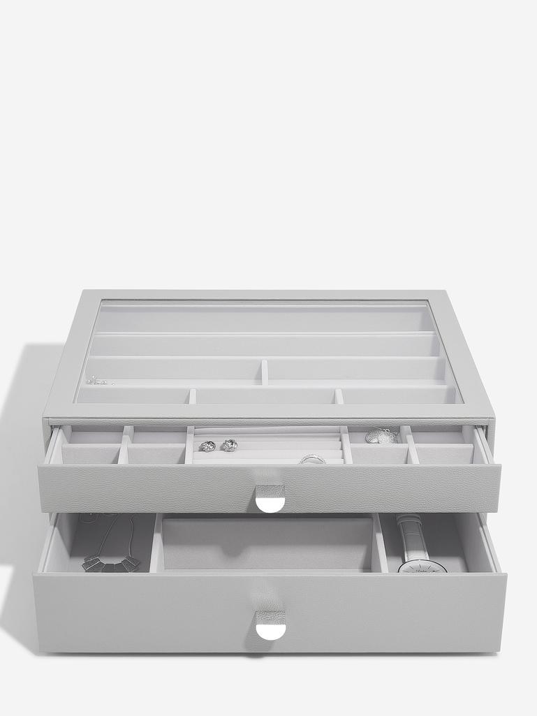 Pebble Grey Supersize Display Jewellery Box Set of 2