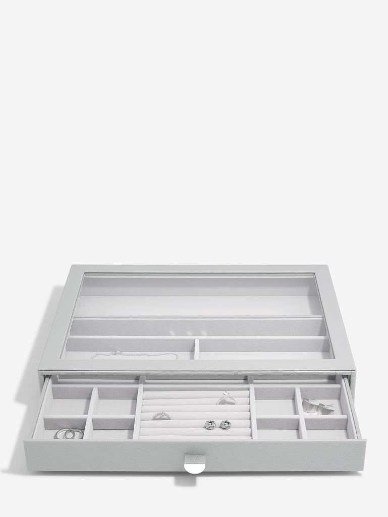 Pebble Grey Supersize Display Jewellery Box Set of 2