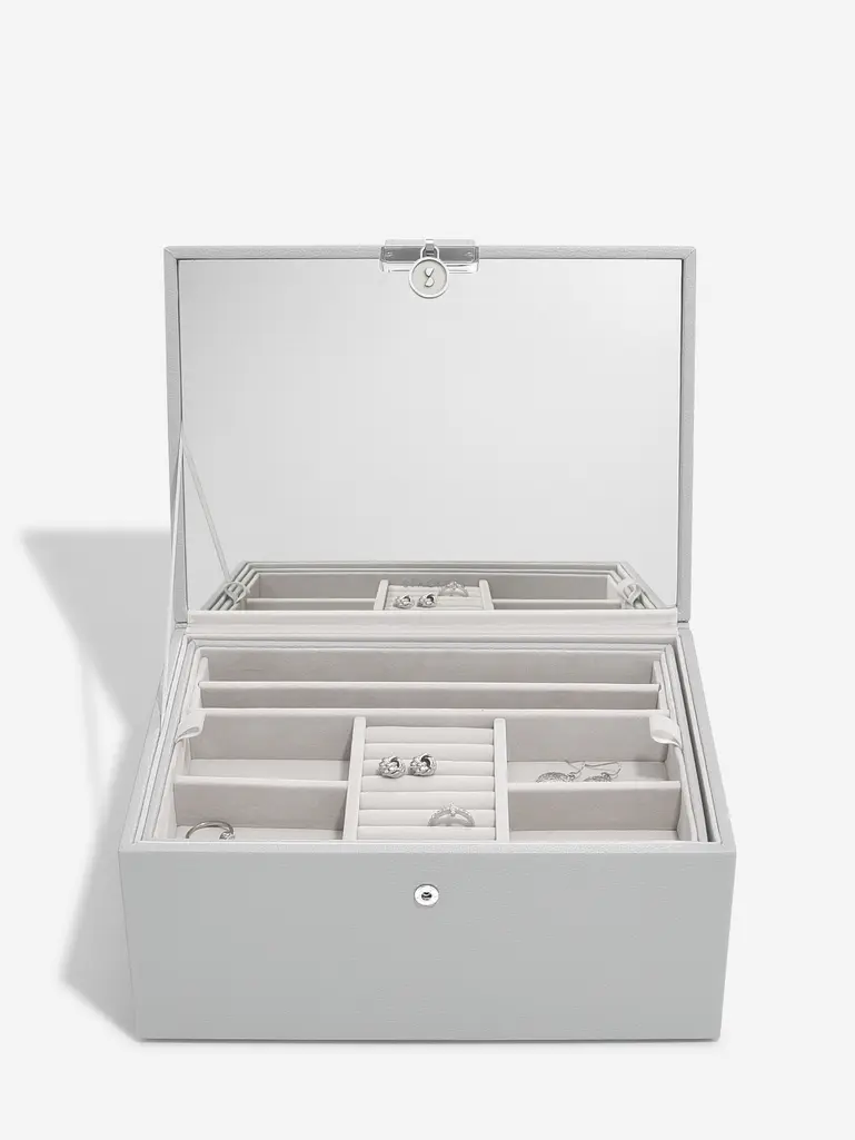 Pebble Grey Luxury Classic Jewellery Box