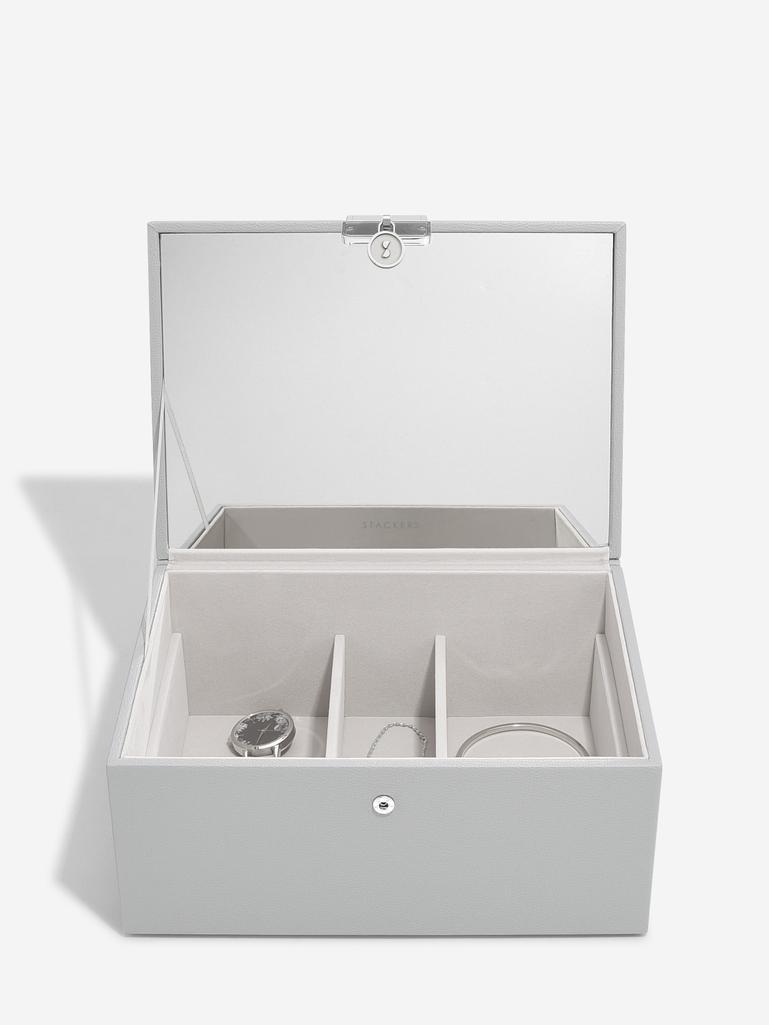 Pebble Grey Luxury Classic Jewellery Box