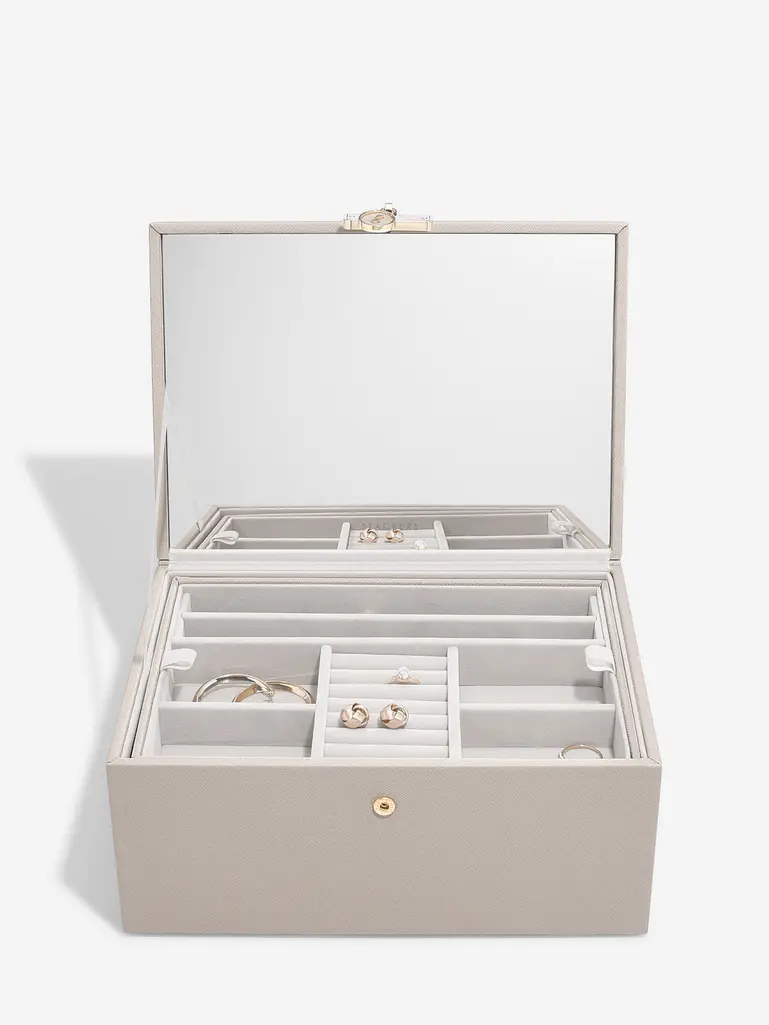 Taupe Luxury Classic Jewellery Box