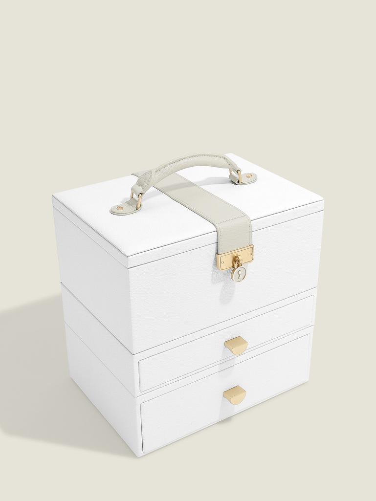 Pebble White Luxury Classic Jewellery Box