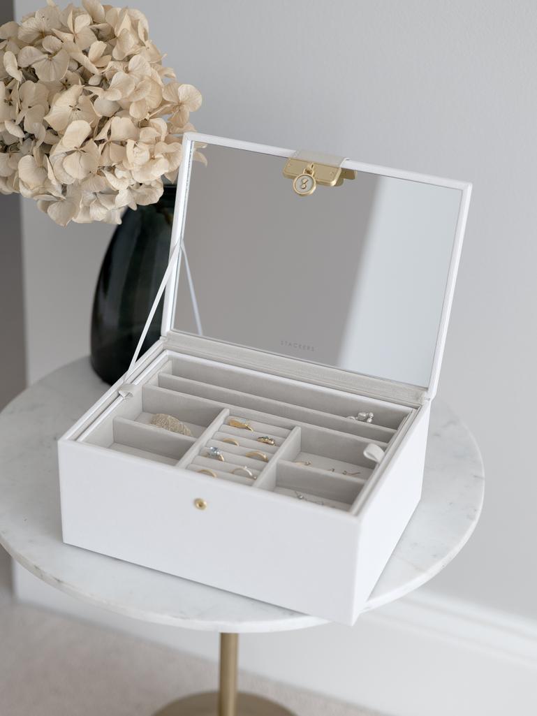 Pebble White Luxury Classic Jewellery Box