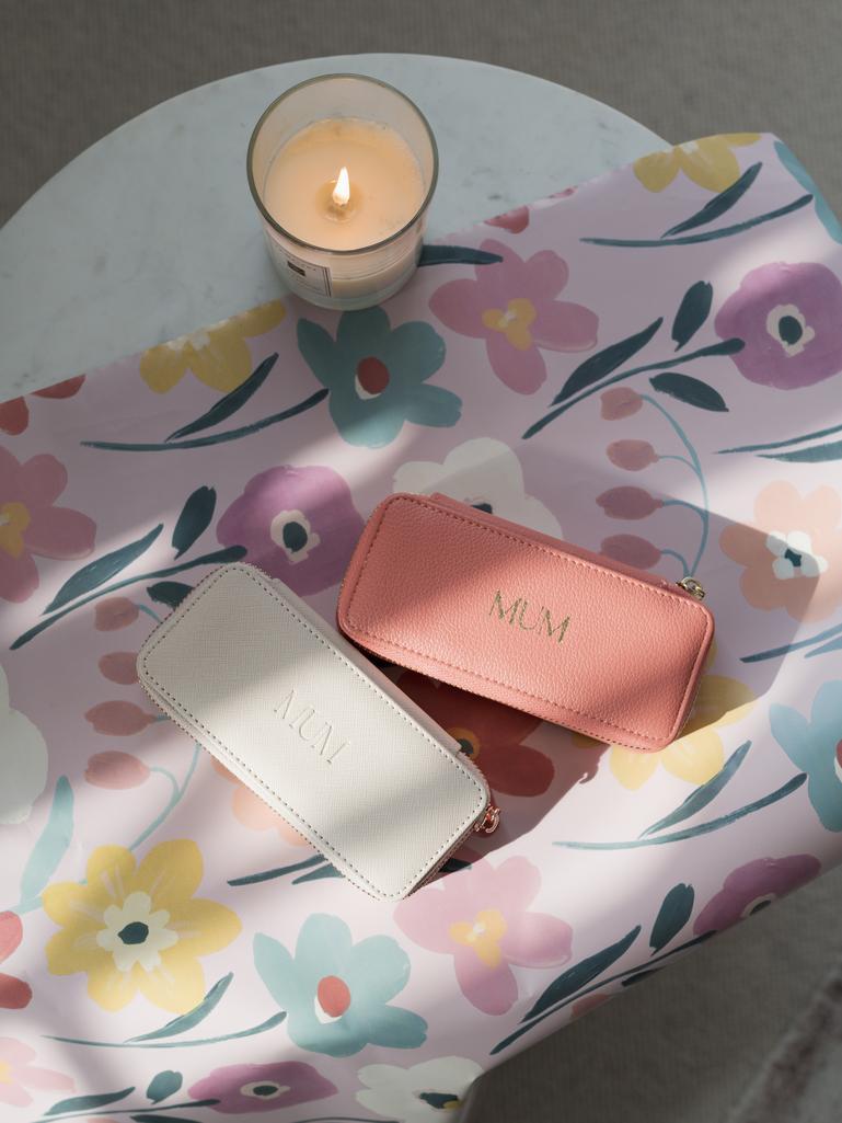 Grapefruit Mum Medium Zipped Jewellery Box