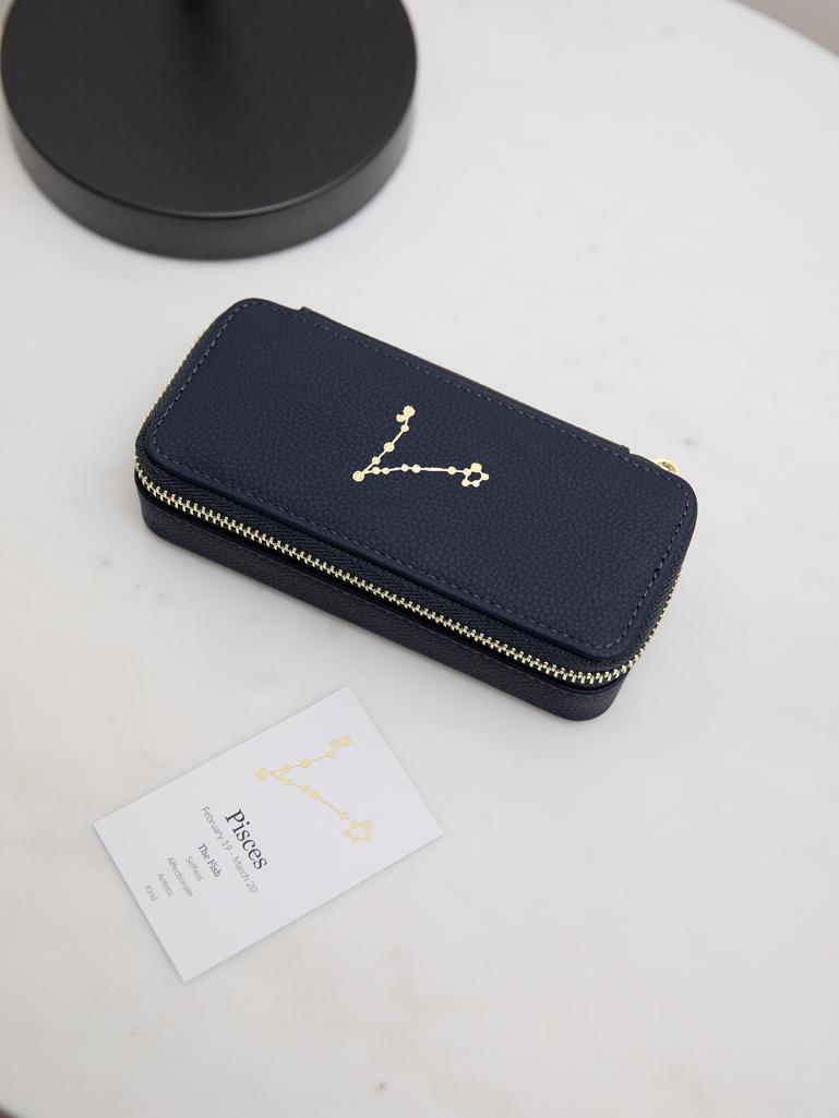 Star Sign Constellation Travel Jewellery Box - Pisces