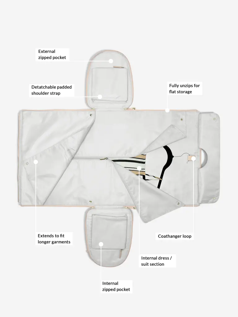 Blush Pink Weekend Garment Bag