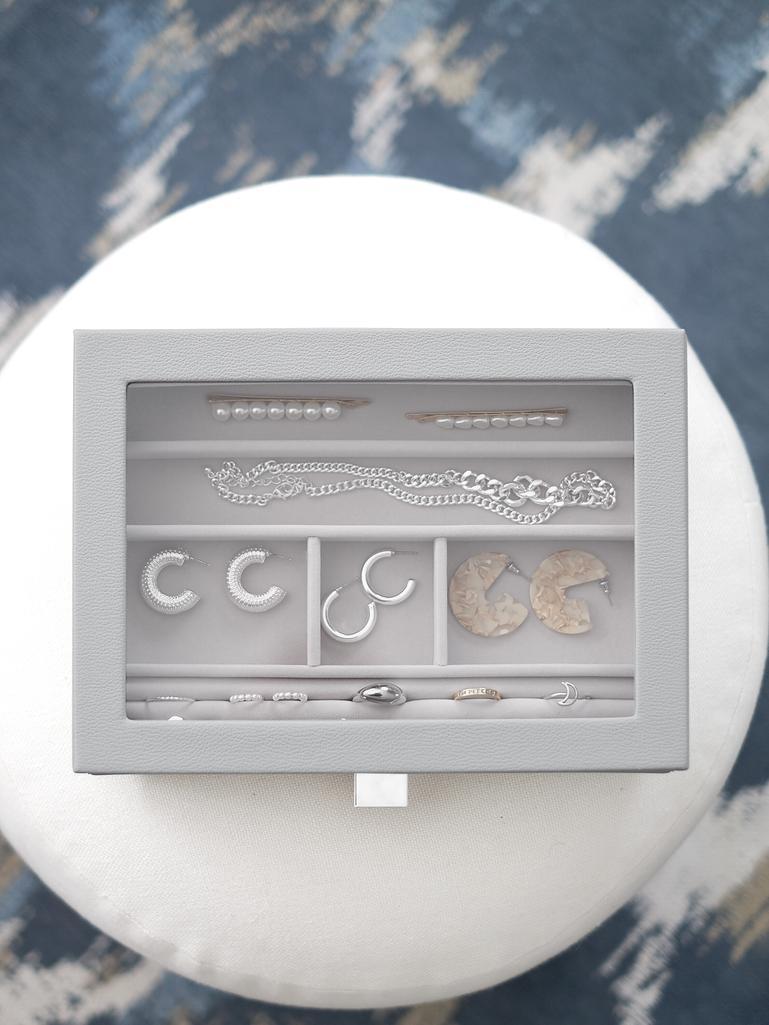 Pebble Grey Classic Jewellery Box Display Drawer