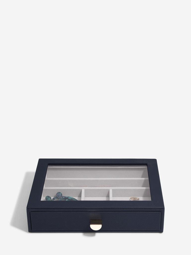 Navy Pebble Classic Jewellery Box Display Drawer