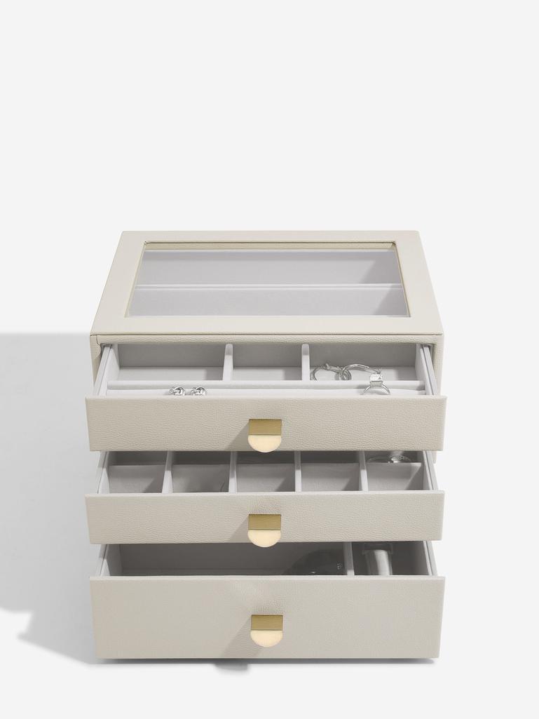 Oatmeal Classic Jewellery Box (with drawers)