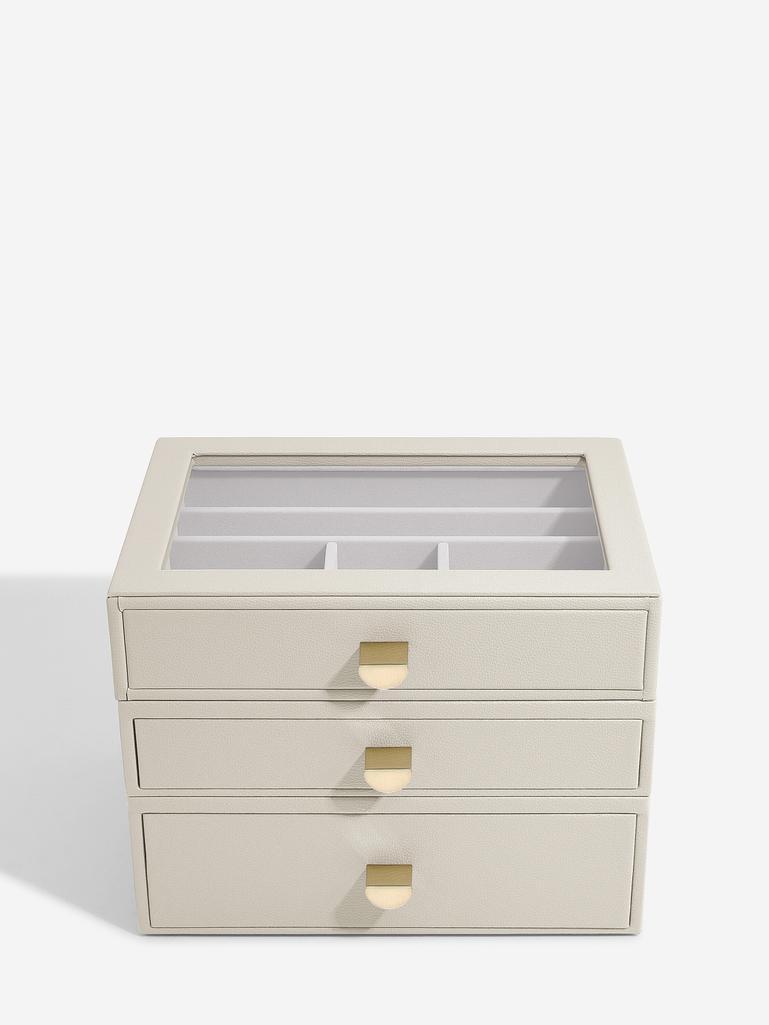 Oatmeal Classic Jewellery Box (with drawers)