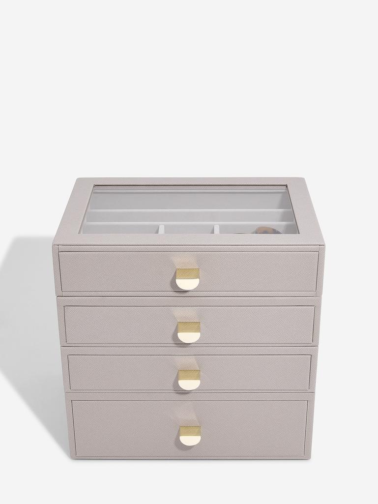 Szkatułka na biżuterię Stackers classic taupe z 4 szufladami