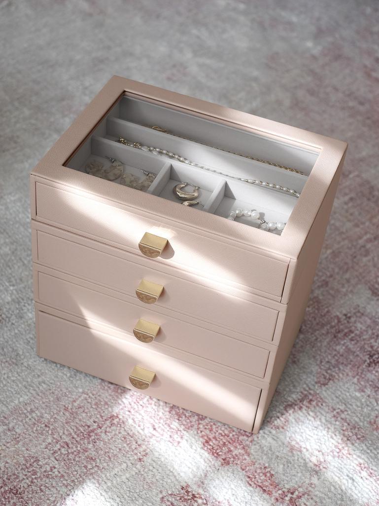 Blush Classic Jewellery Box  - Set of 4 (with drawers)