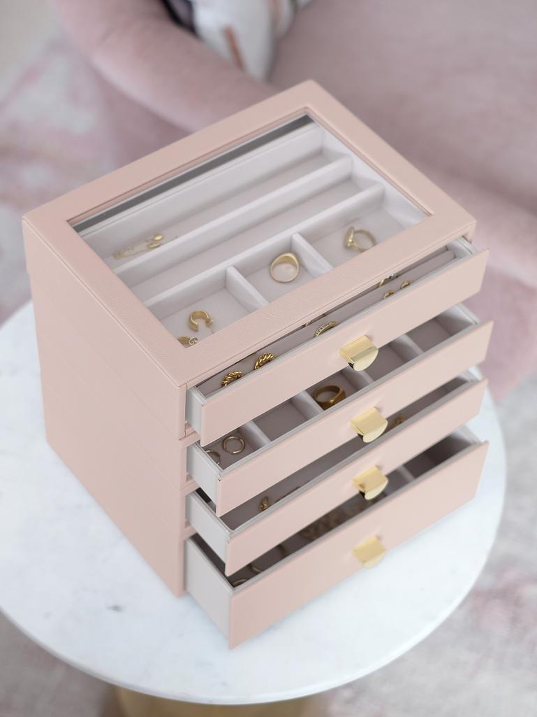 Blush Classic Jewellery Box  - Set of 4 (with drawers)