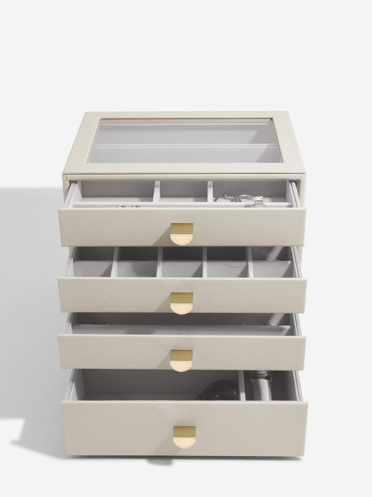 Oatmeal Classic Jewellery Box  - Set of 4 (with drawers)