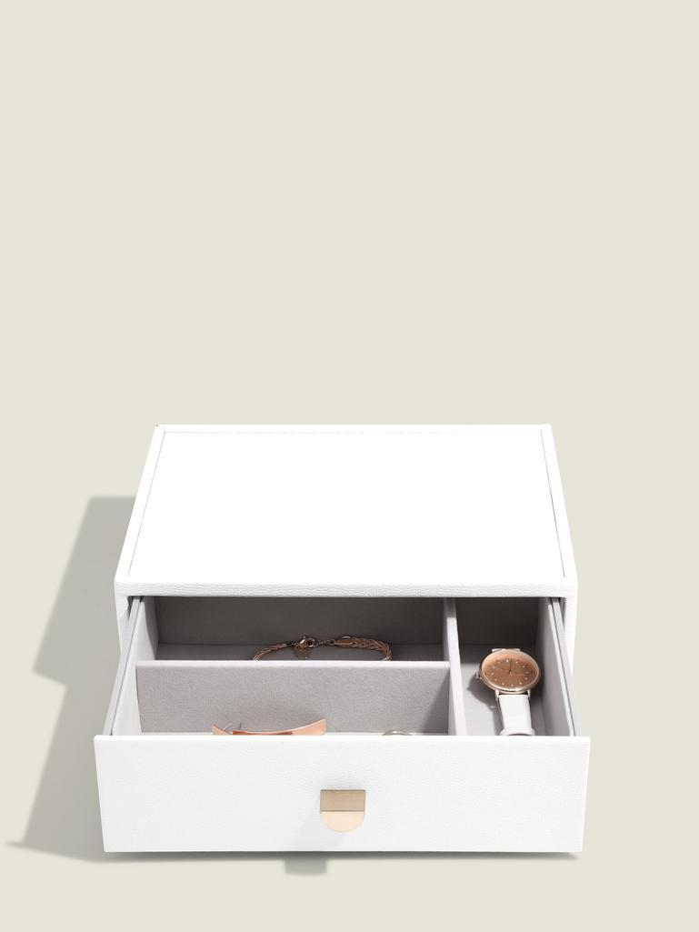 Pebble White Classic Jewellery Box - Set of 2 (with drawers)