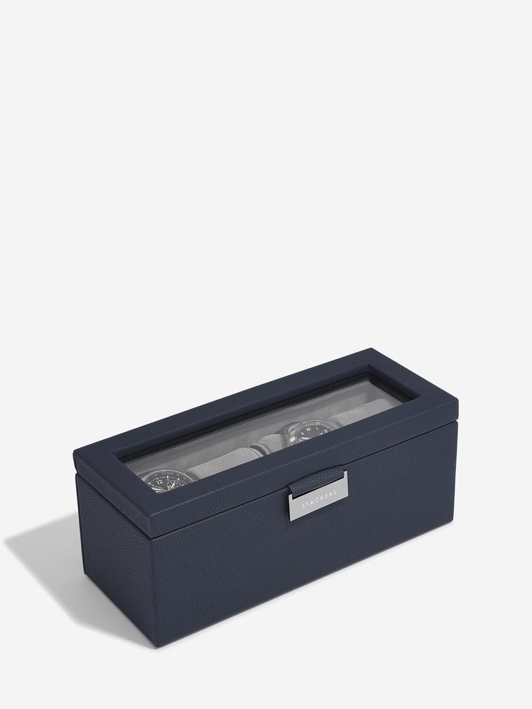 Navy Blue 4 Piece Watch Box