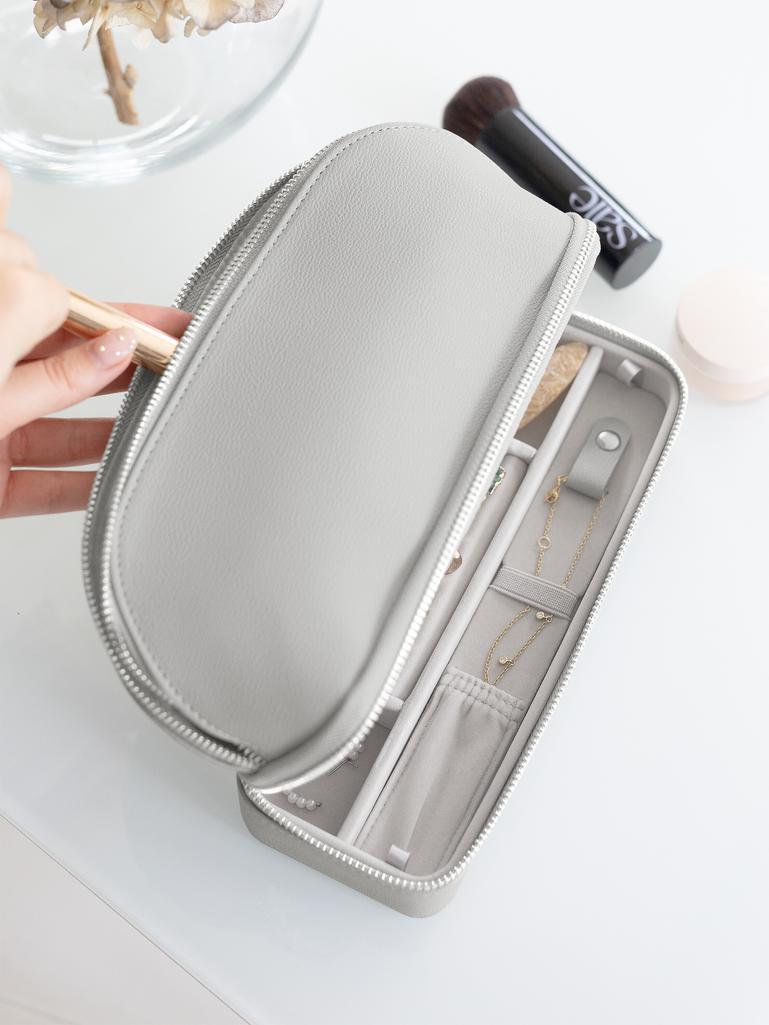 Pebble Grey Cosmetic and Jewellery Bag
