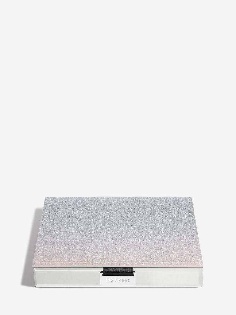 Szkatułka na biżuterię Stackers Glitter classic różowa z pokrywką