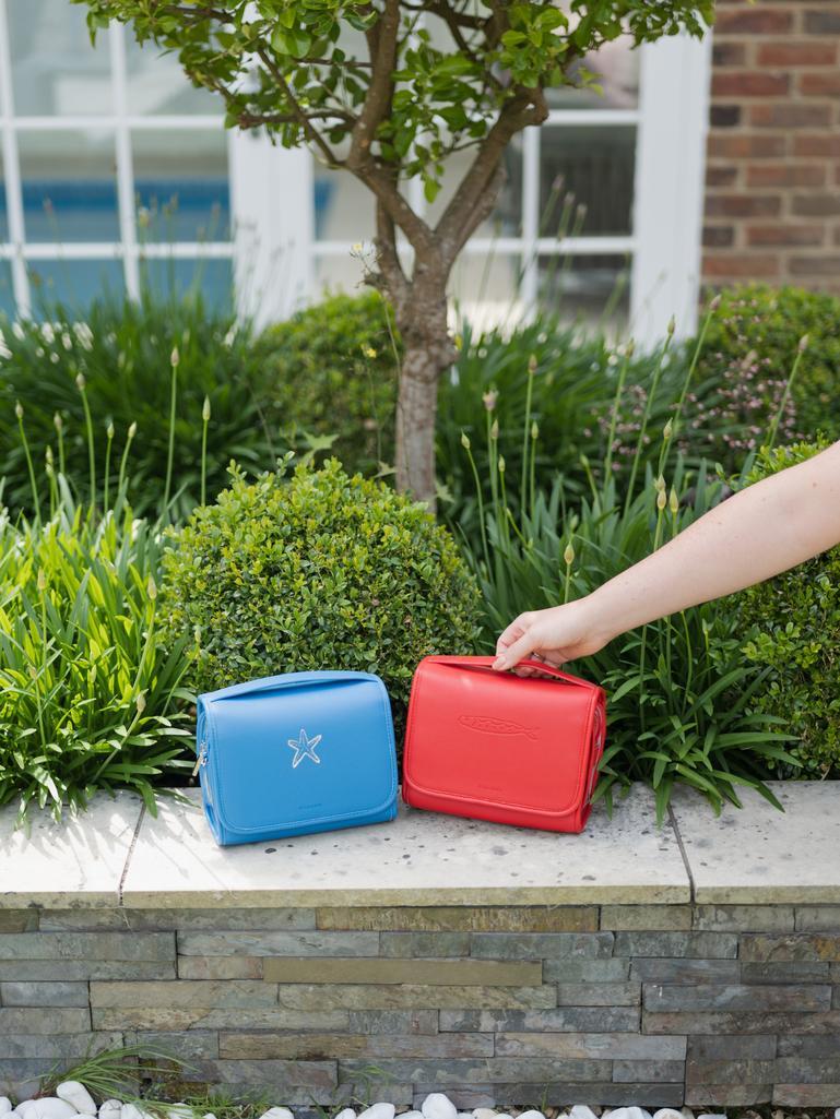 Red Small Hanging Washbag Summer Stamp Edition