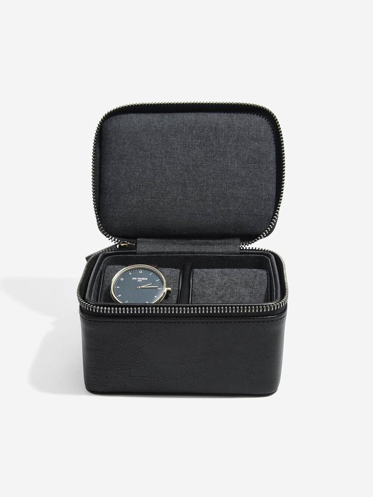 Black Large Zipped Watch Box