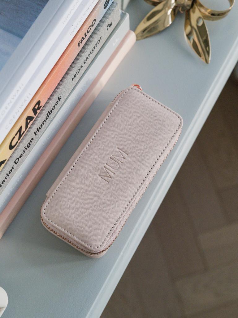 Blush Pink Mum Medium Zipped Jewellery Box