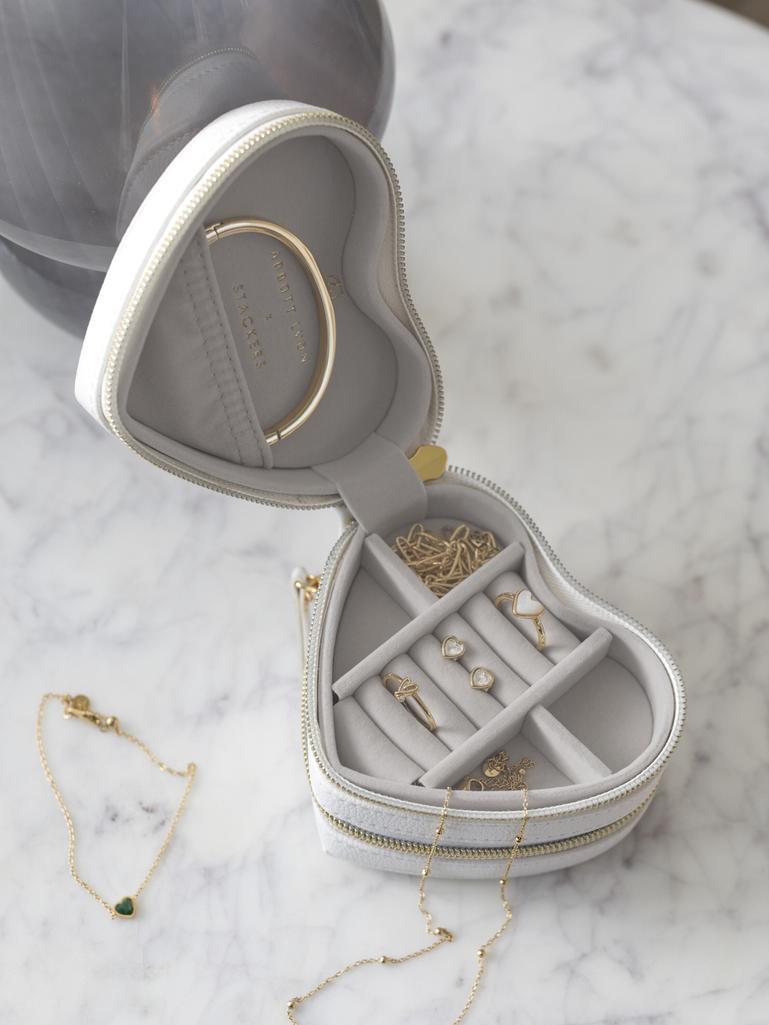 Abbott Lyon X Stackers White Zipped Heart Jewellery Box